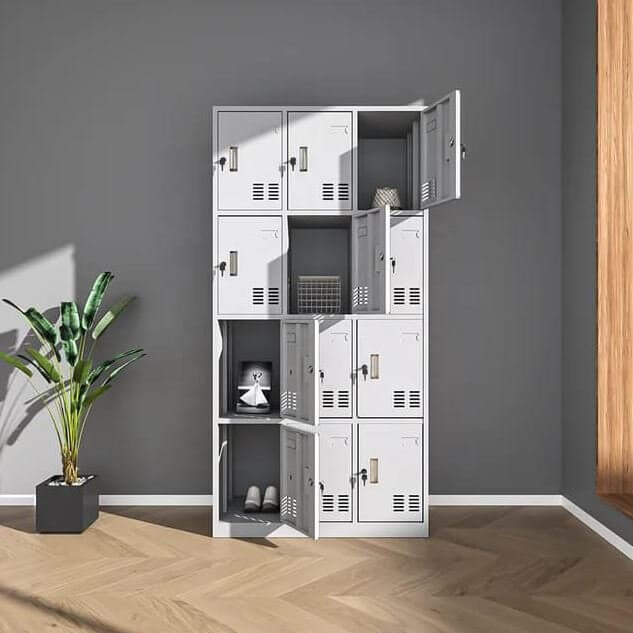 12-Door Steel Office Locker Cabinet - Image 4