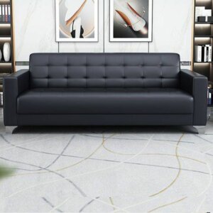 5-Seater Leather Office Sofa Set