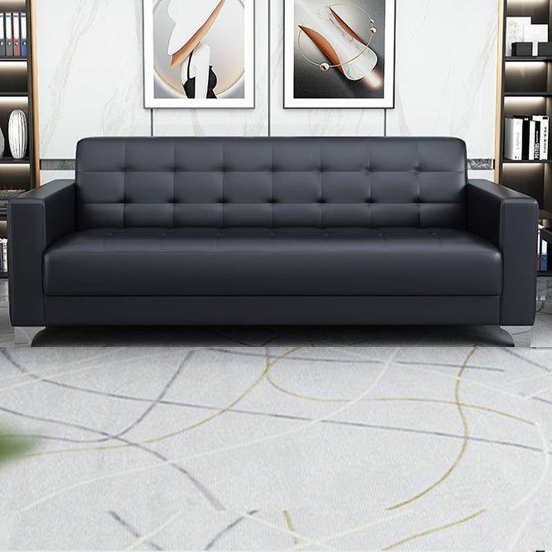 5-Seater Leather Office Sofa Set