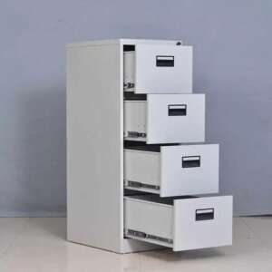 4-Drawer Steel Filing Cabinet with Individual Locks