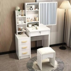 Dressing Table with Mirror and Stool