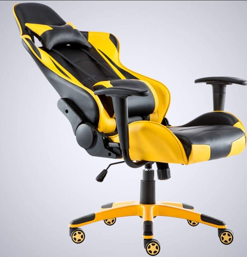 Black and Yellow High Back Gaming Chair - Image 2