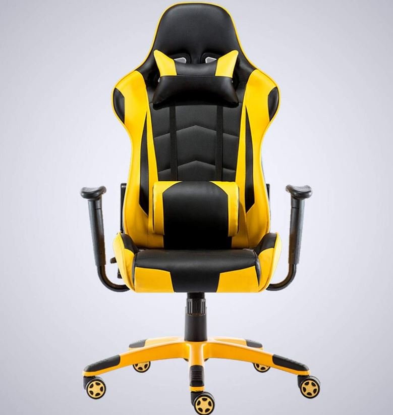 Black and Yellow High Back Gaming Chair - Image 3