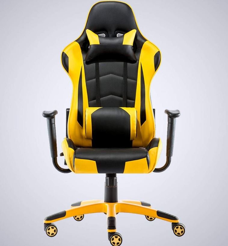 Black and Yellow High Back Gaming Chair