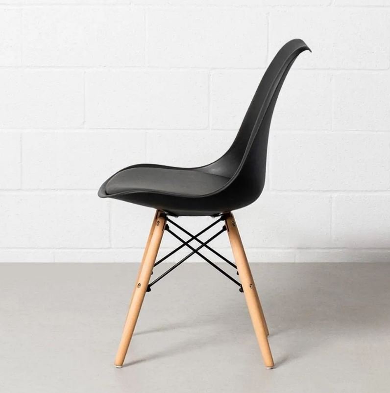 Padded Eames Style Dining Chair - Image 2