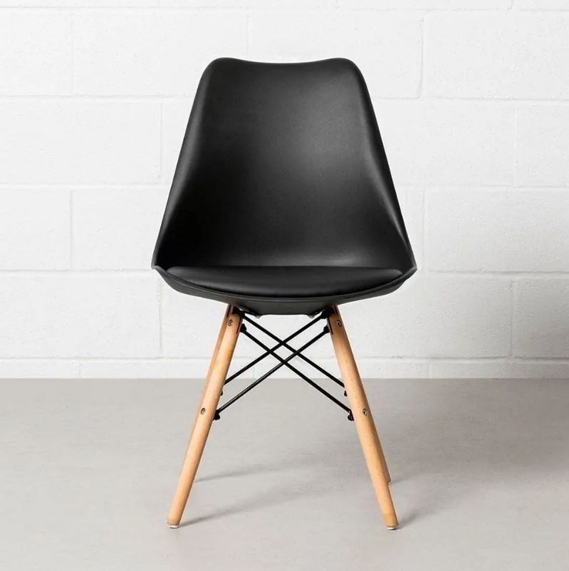 Padded Eames Style Dining Chair - Image 4
