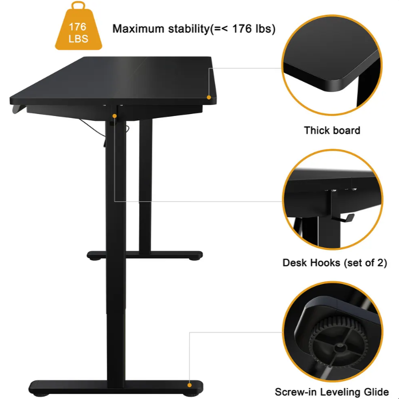 Electric Height Adjustable Standing Desk - Image 3
